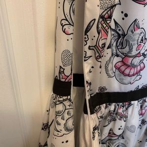 Sourpuss cat bats and tea cups dress